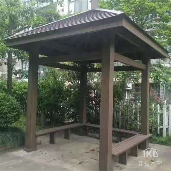 木塑四角凉亭